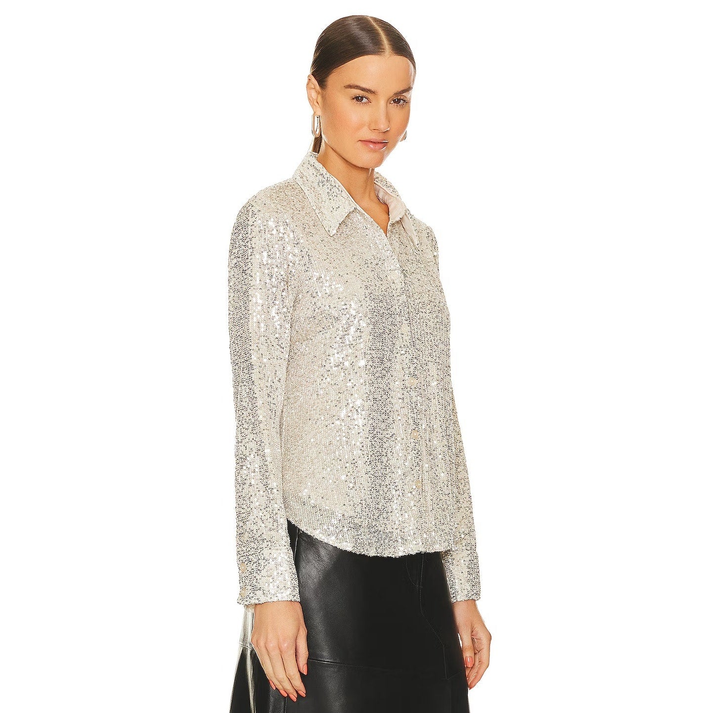 Sanctuary Radiant Sequin Top In Champaigne