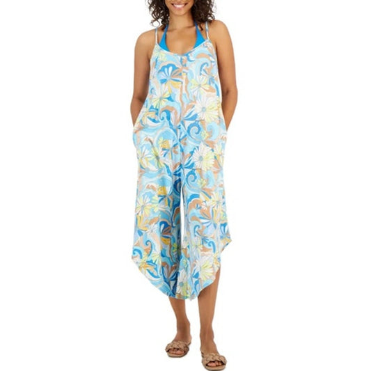 J. Valdi Women's Floral-Print Flowy Cover-Up Jumper