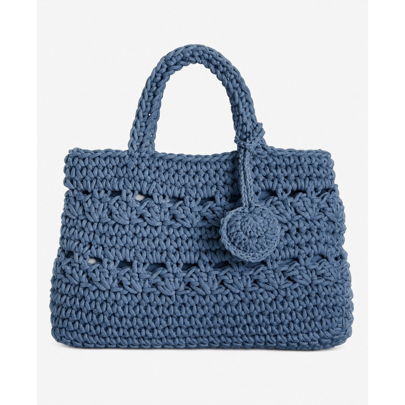 On 34th Crochet Medium Tote Bag In Blue Spell
