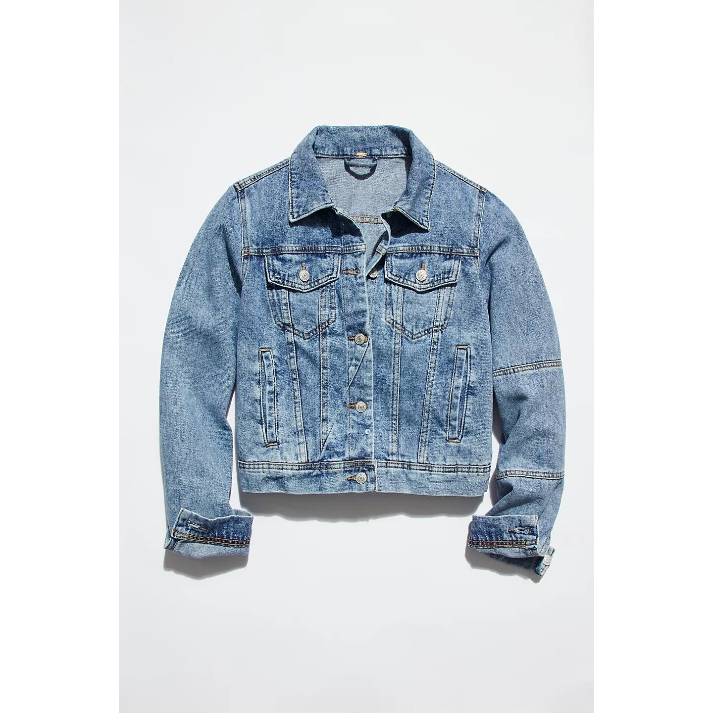 Free People Ladies Rumors Denim Jacket in Light Indigo