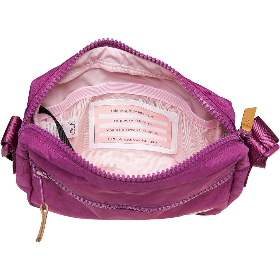 Lola California Moonpie Crossbody Bag In Grape Purple