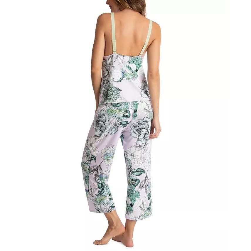 LINEA DONATELLA Palm Garden Cami & Cropped Pants Pajama Set