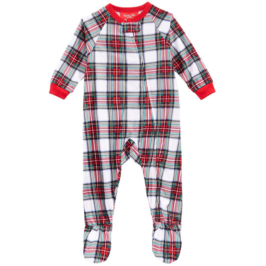 FAMILY PAJAMAS Matching Kids Stewart Plaid Sleeper Onesie