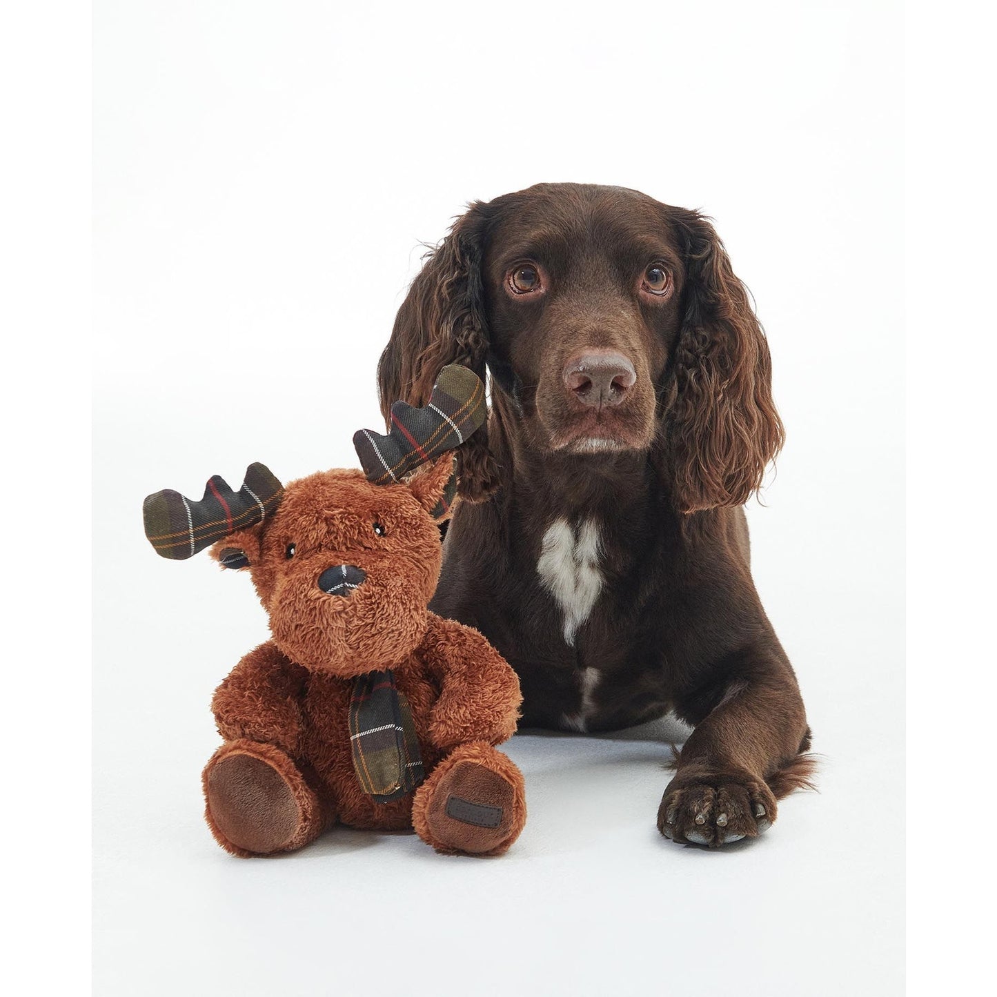 Barbour Brown Holiday Reindeer Dog Chew Toy