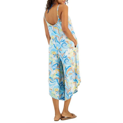 J. Valdi Women's Floral-Print Flowy Cover-Up Jumper