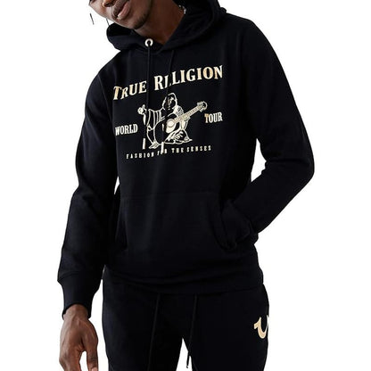 True Religion Men's Metallic Buddha Fleece Hoody Black