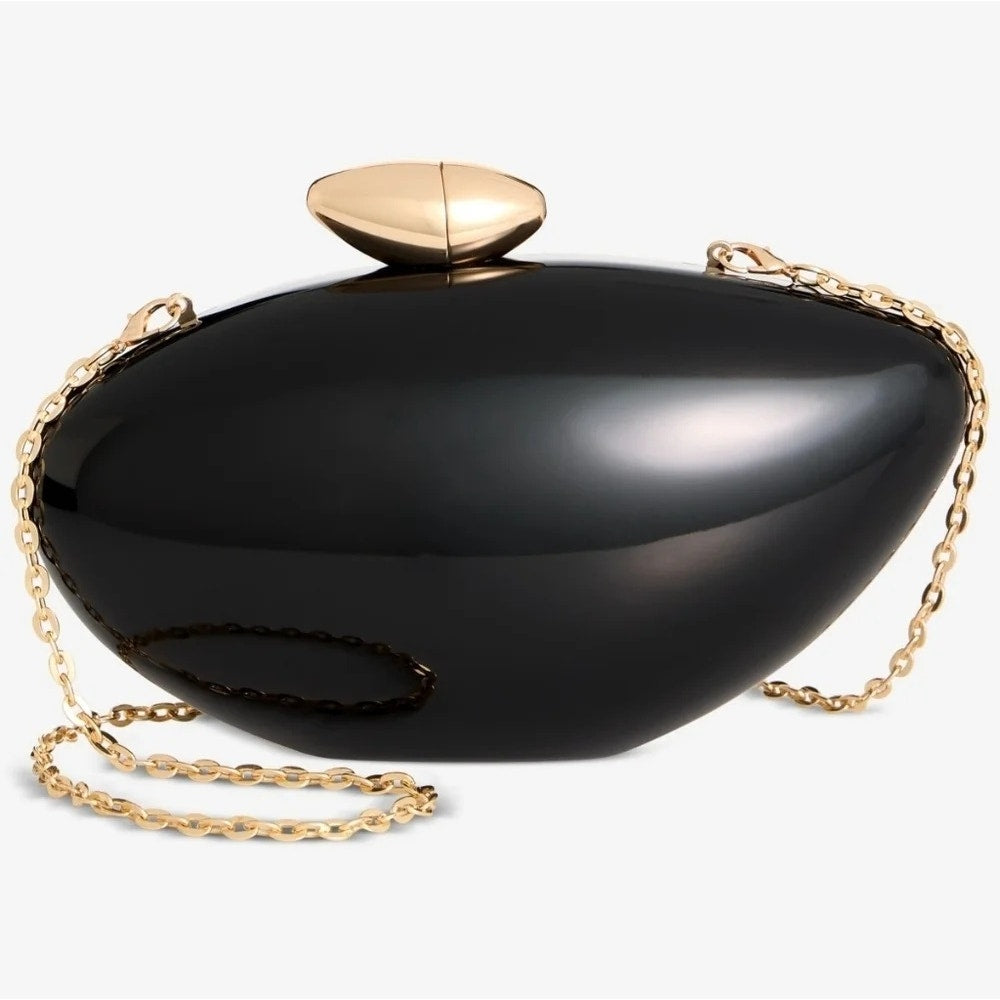 INC International Concepts Acrylic Shell Clutch Black