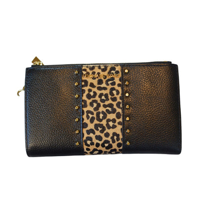 MICHAEL Michael Kors Adele Leather Leopard Print Calf Hair Smartphone Wallet