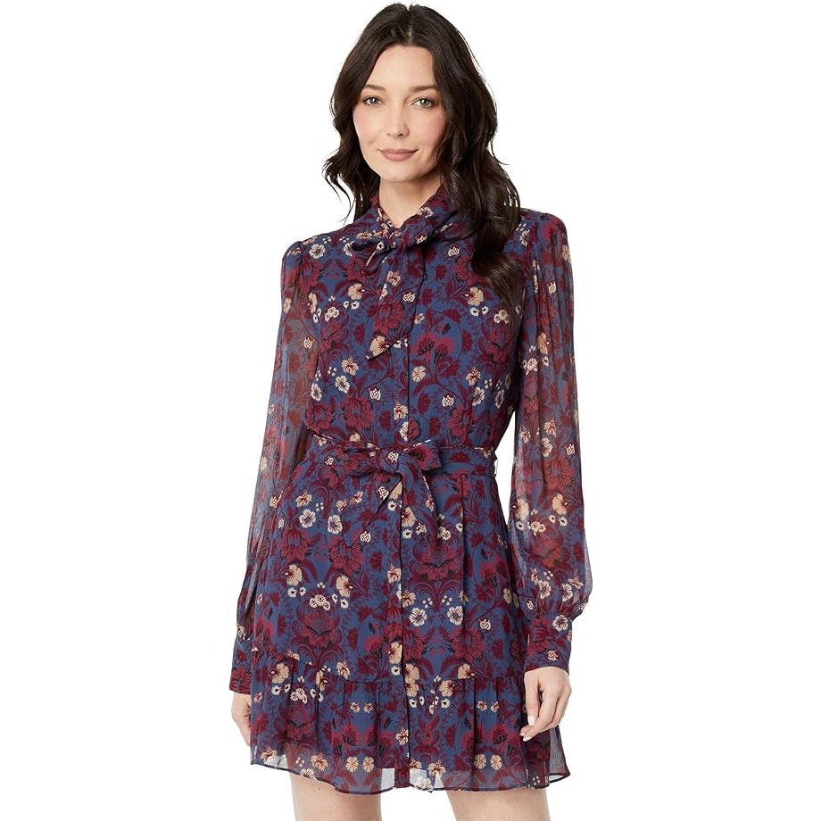 Paige Women's Vittoria Floral Pure Silk Dress Amethyst Multi