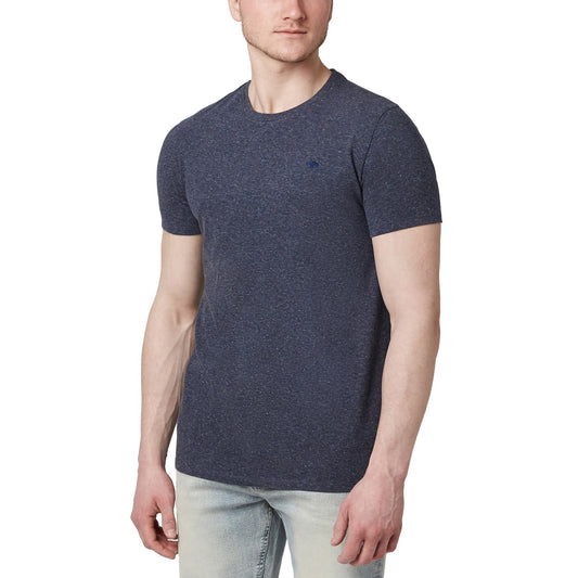 Buffalo: David Bitton Menswear Heather Navy Blue Short Sleeve Tee Shirt