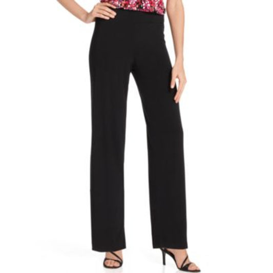 NY Collection Women's Petite Wide-Leg Palazzo Pants in Black