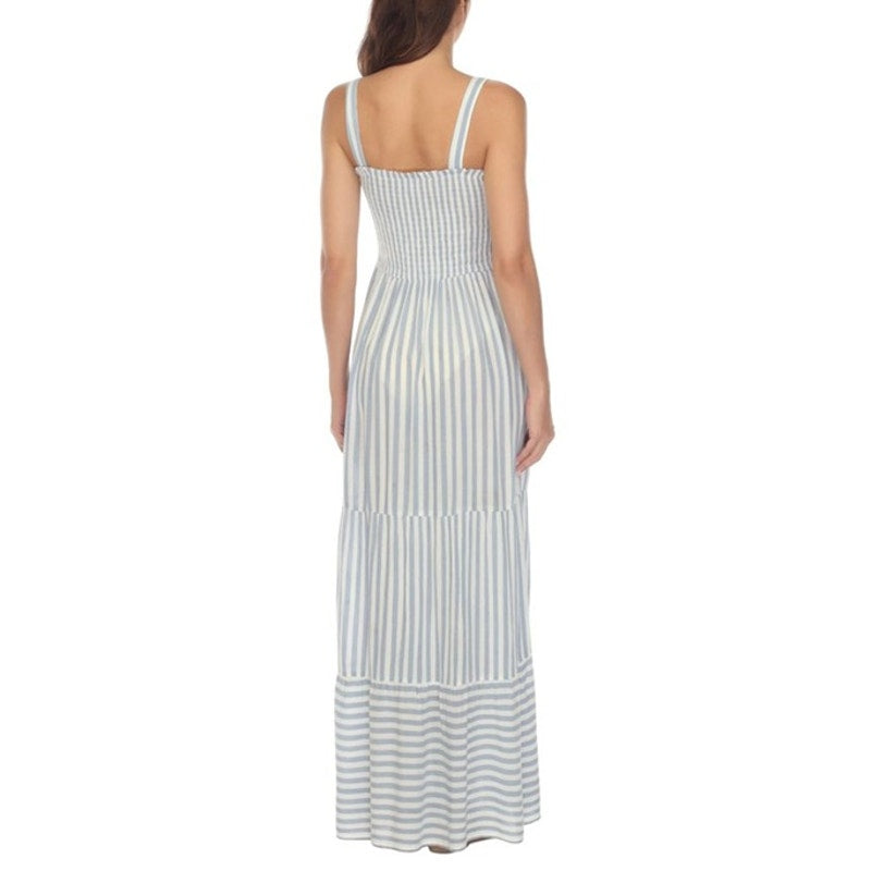 Raviya Women's Tiered Striped Dress Cover-Up In Chambray Stripe