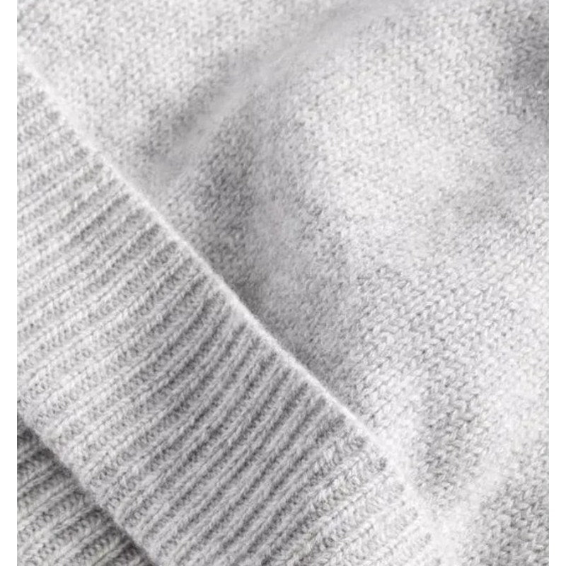 Charter Club 100% Cashmere Cuffed Beanie in Ice Gray Heather