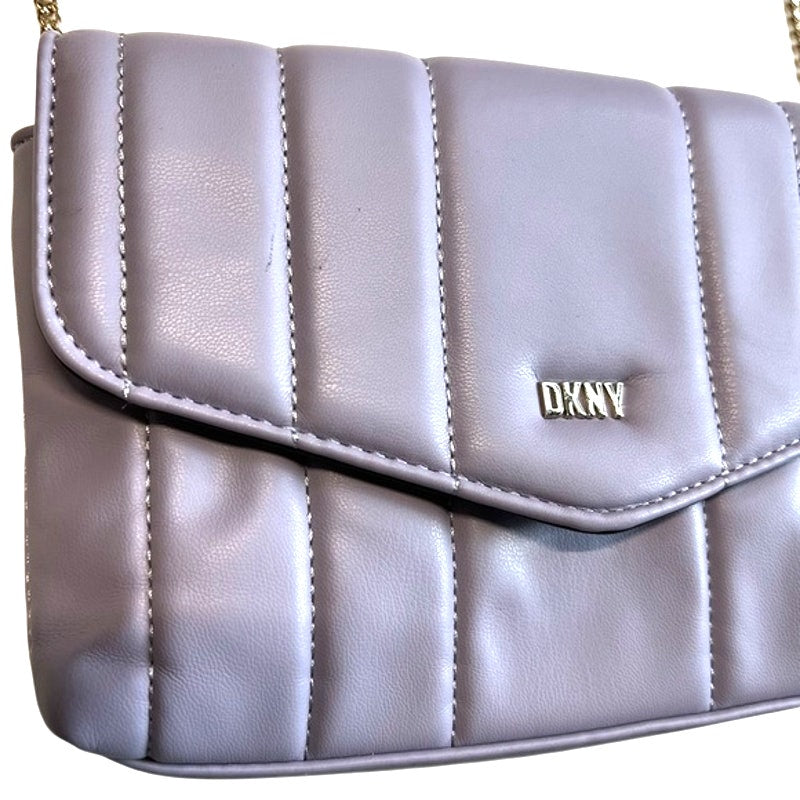 DKNY Lexington Quilted Crossbody Chain Clutch In Lavender