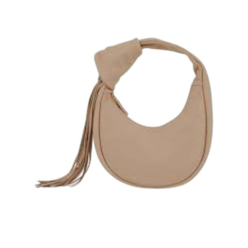 Reike Nen Women's Ivory Dal Mini Tassel Leather Shoulder Purse Bag