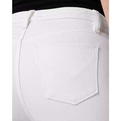 Hudson Holly High Rise Flared Jeans in White Horse