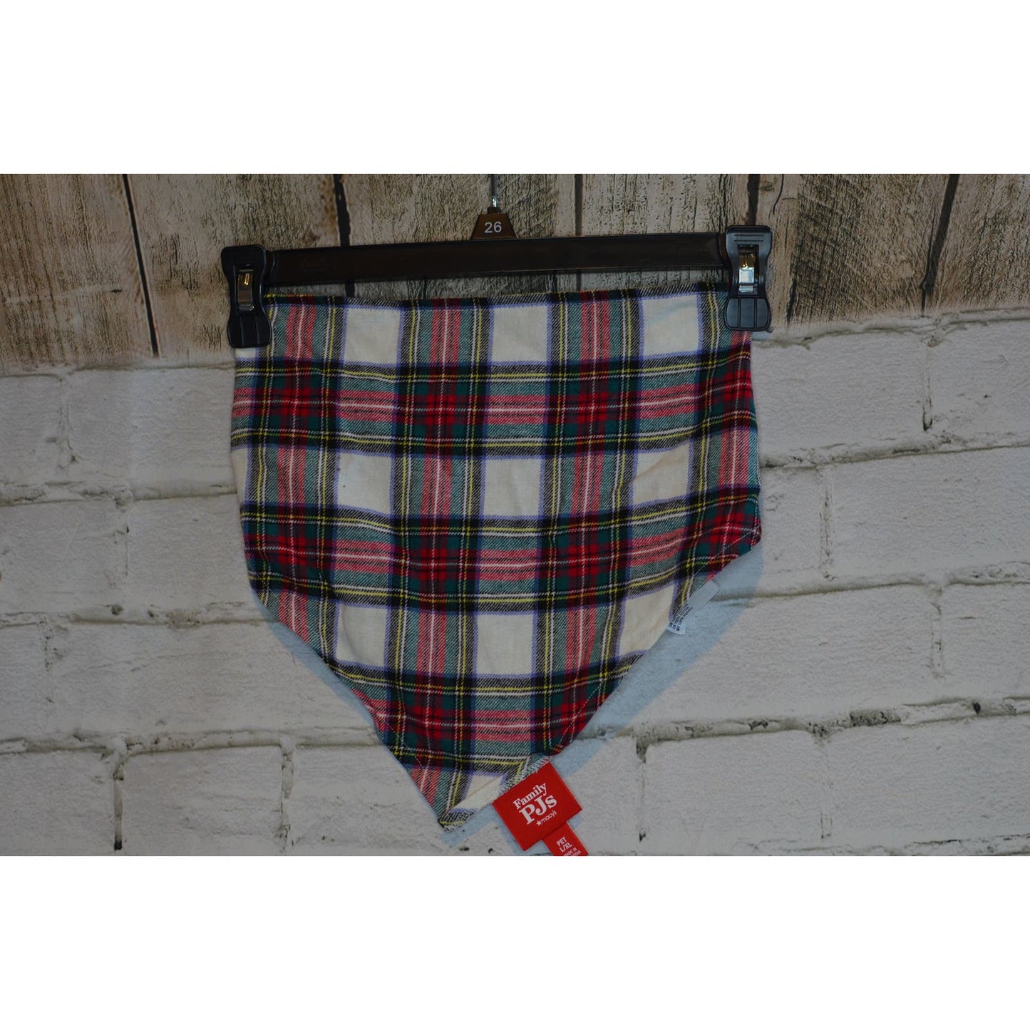 Family PJs Green & Red Stewart Plaid Dog Bandana