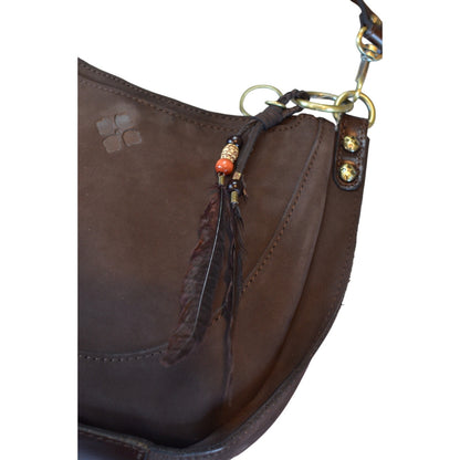 Patricia Nash "Caletta" Crossbody in Chocolate Nubuck Suede
