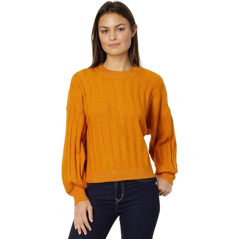 Sanctuary Cozy Rib Sweater Pumkin, Size XXS