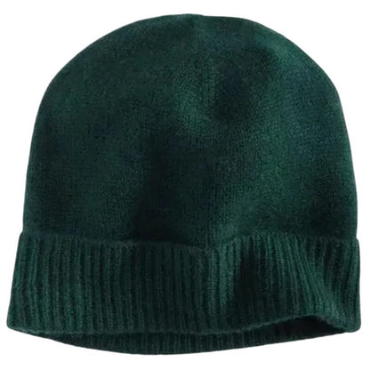 Charter Club 100% Cashmere Cuffed Beanie in Deep Pine Green
