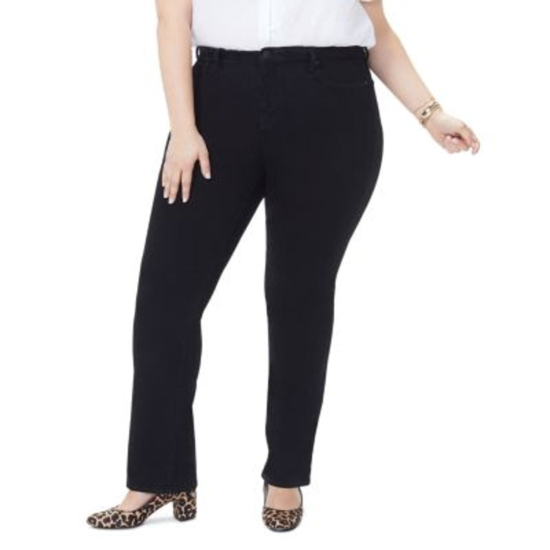 NYDJ Women's Plus Size Barbara Bootcut Jeans in Black Wash