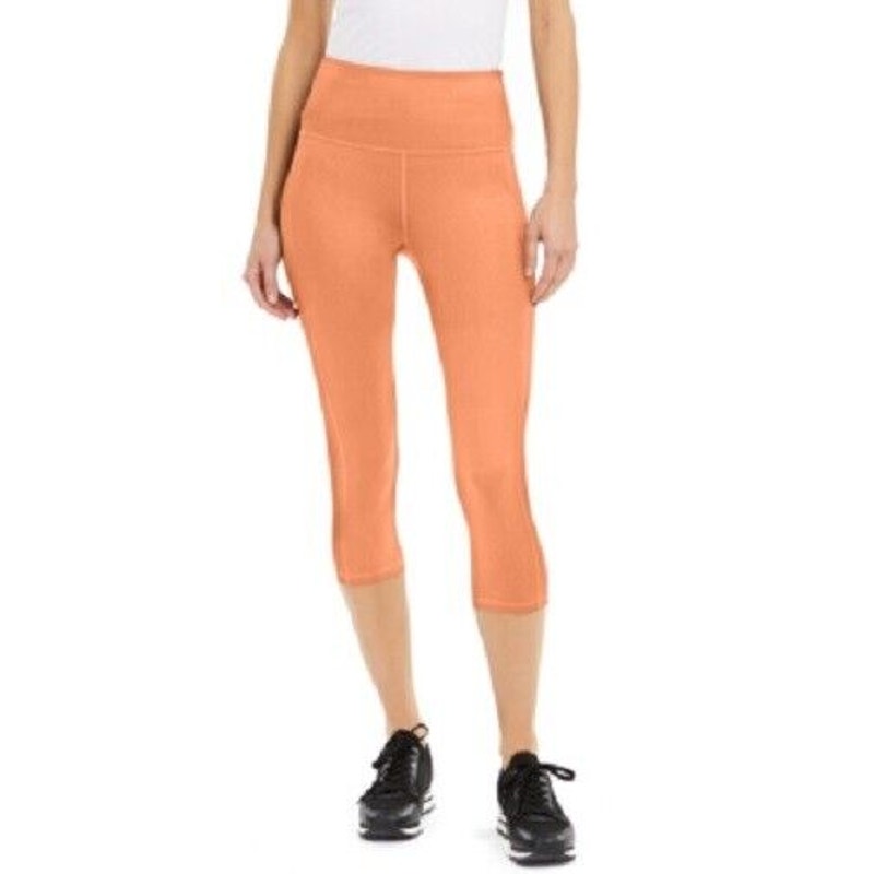 Ideology Melon Ice Cropped Leggings, High Waisted w/ Pockets, Size Small, NWT!