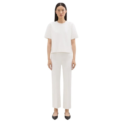 Theory Women's Cropped Flare Pant in Crepe Knit, Size Large