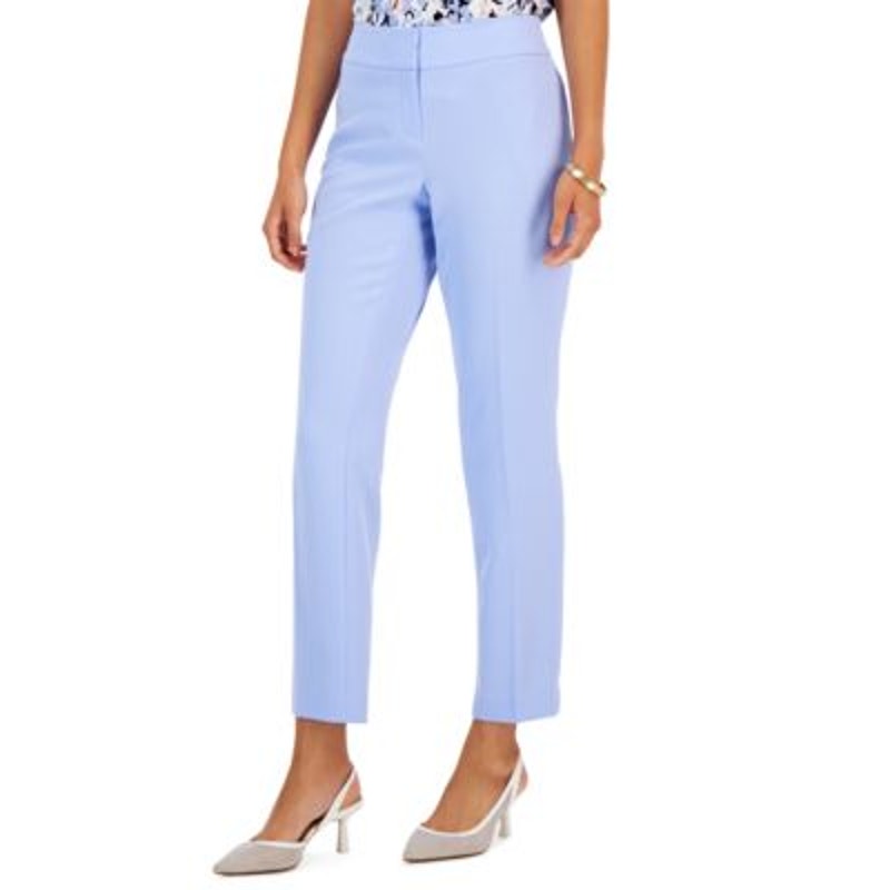 Kasper Women's Slim Straight-Leg Pants in California Sky Blue