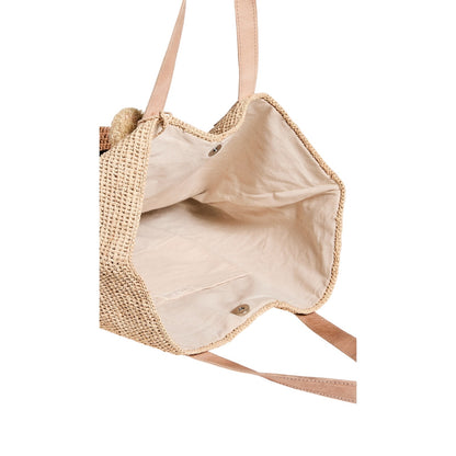 Mar Y Sol Montauk Crochet Carryall in Sand Natural