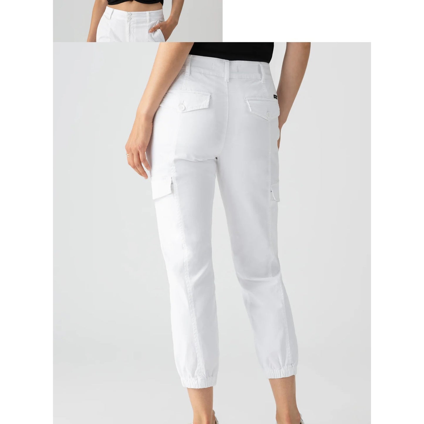 Sanctuary Ladies Rebel Cargo Pants Brilliant White