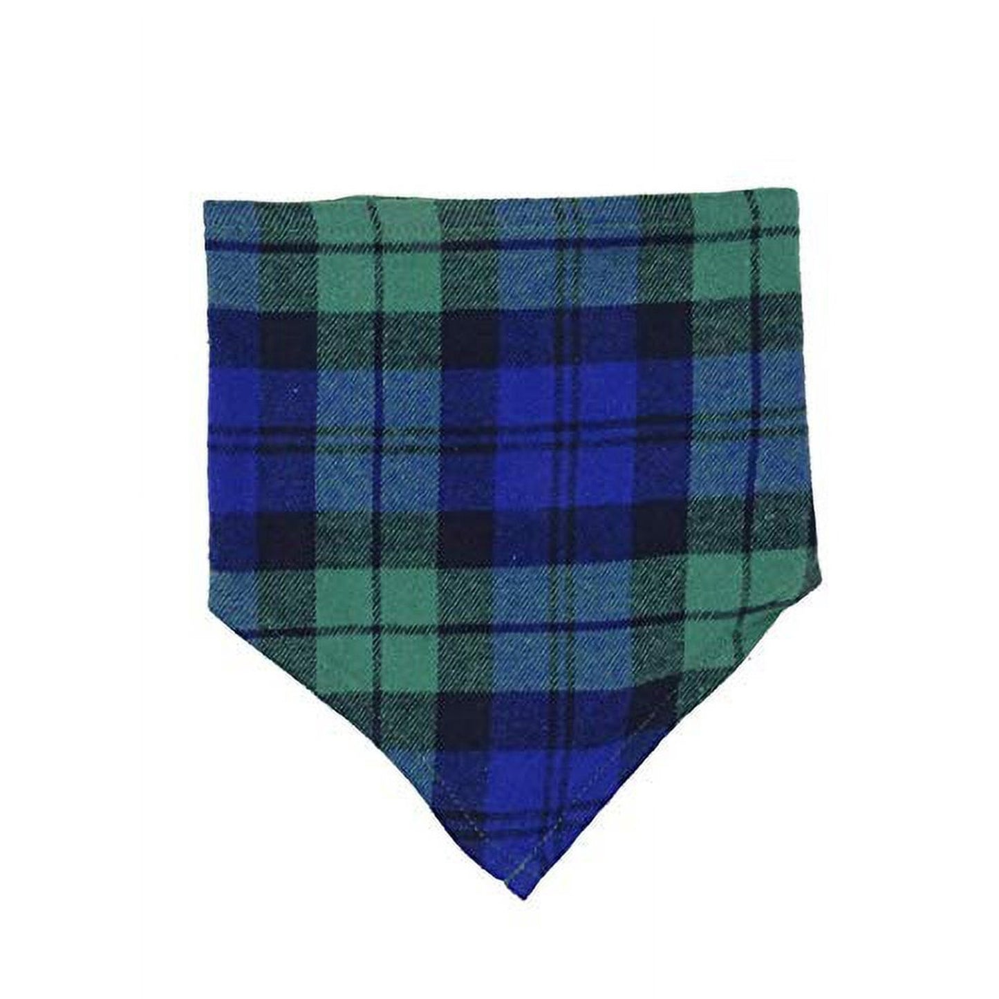 Family PJs Blue & Green Black Watch Plaid Dog Bandana