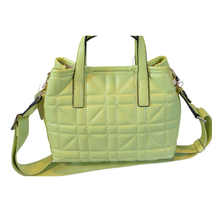 Guess Women's Metallic "Latona" Mini Tote Bag in Chartreuse Green