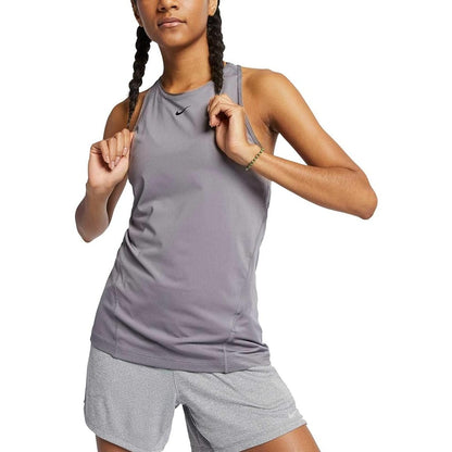 NIKE Gray Racerback Tank Top, Dry Fit, Slim Fit