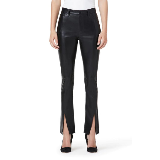 Hudson Barbara High Waist Straight Pant In Black Beauty Faux Leather, Size 28