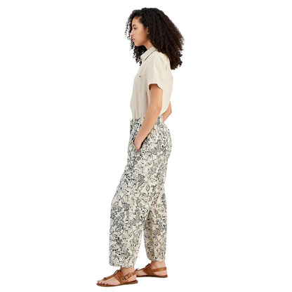 Tommy Hilfiger Women's Butterfly High-Rise Tie-Waist Pants in Beige