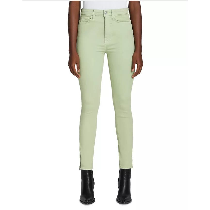 7 For All Mankind Ultra High Rise Ankle Skinny Jeans in Seafoam