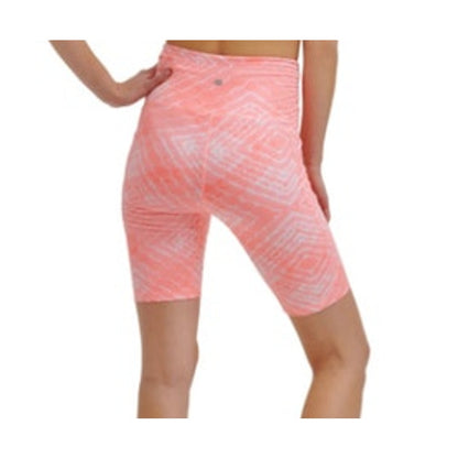 DKNY Sport Neon Pink & White Tie Dye Biker Shorts w/ Pockets, Multiple Sizes