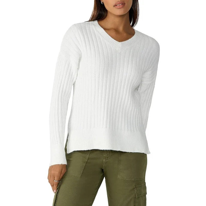 Sanctuary Ribbed Knit Sweater In Milk Ivory