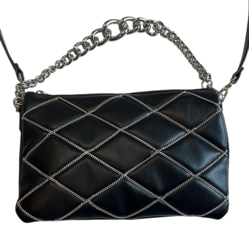 I.N.C. INTERNATIONAL CONCEPTS Frankiee Chain Quilted Small Crossbody In Black