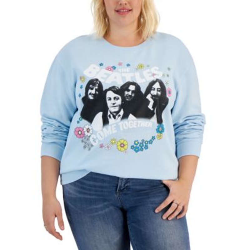 Love Tribe Juniors Trendy Plus Size Beatles Come Together Sweatshirt