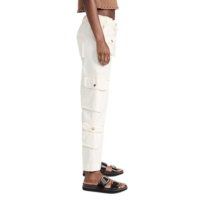 Free People Women's Tahiti Cargo Pants in Ivory Tofu