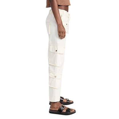 Free People Women's Tahiti Cargo Pants in Ivory Tofu