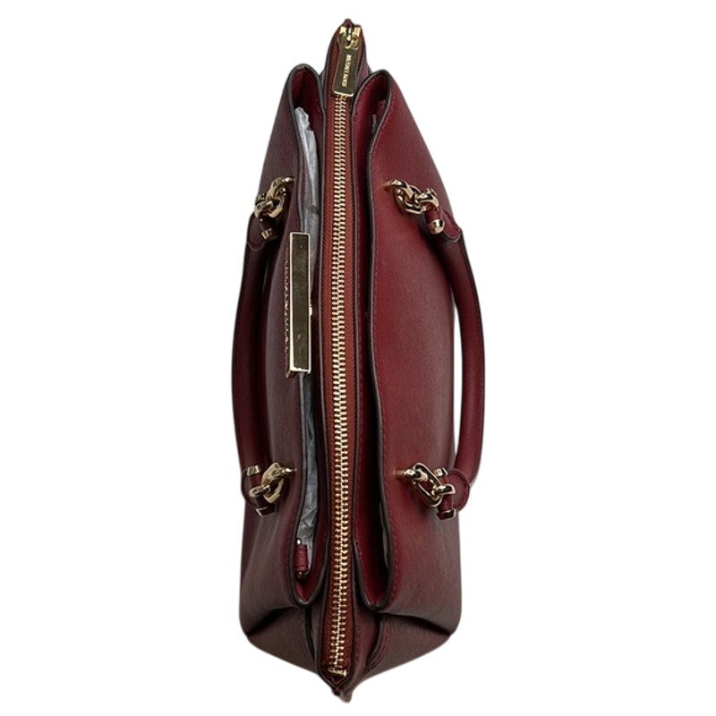 Michael Kors “Rochelle” Deep Wine Red Saffiano Leather Shoulder Bag, NWT