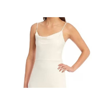 City Studio Women's White Spaghetti Strap Mini Dress w/ Beaded Hem