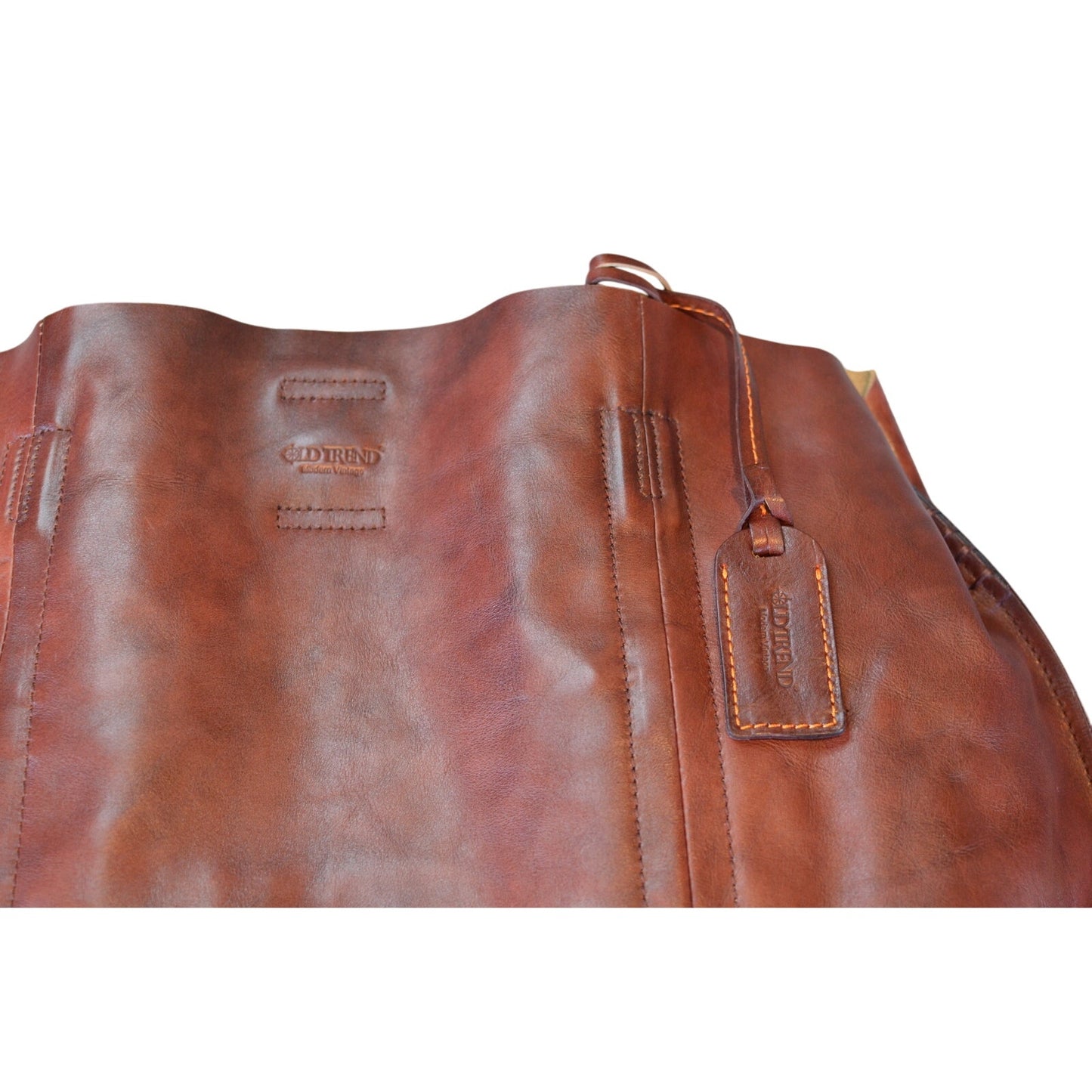 OLD TREND Women's Genuine Leather "Forest Island" Carryall Bag in Rusty Red