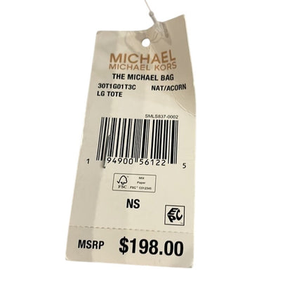 Michael Kors The Michael Bag Large Tote Natural Acorn Pride Logo