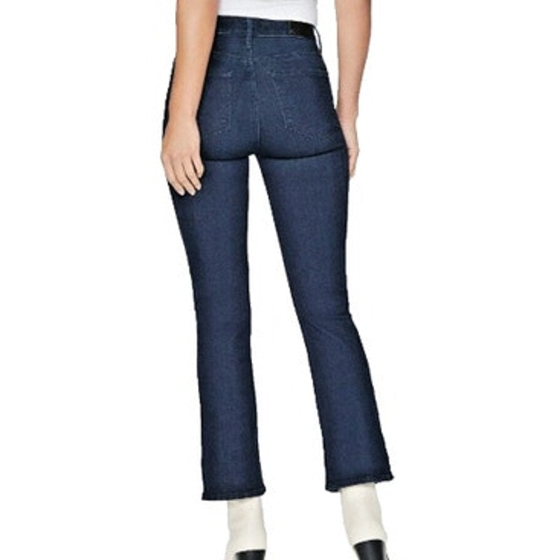 PAIGE Claudine High Rise Ankle Flare Jeans in Fidelity Blue, Size 25