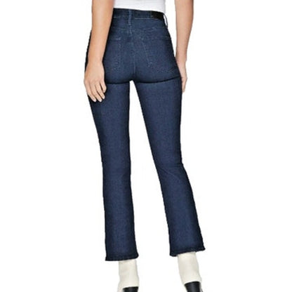 PAIGE Claudine High Rise Ankle Flare Jeans in Fidelity Blue, Size 25