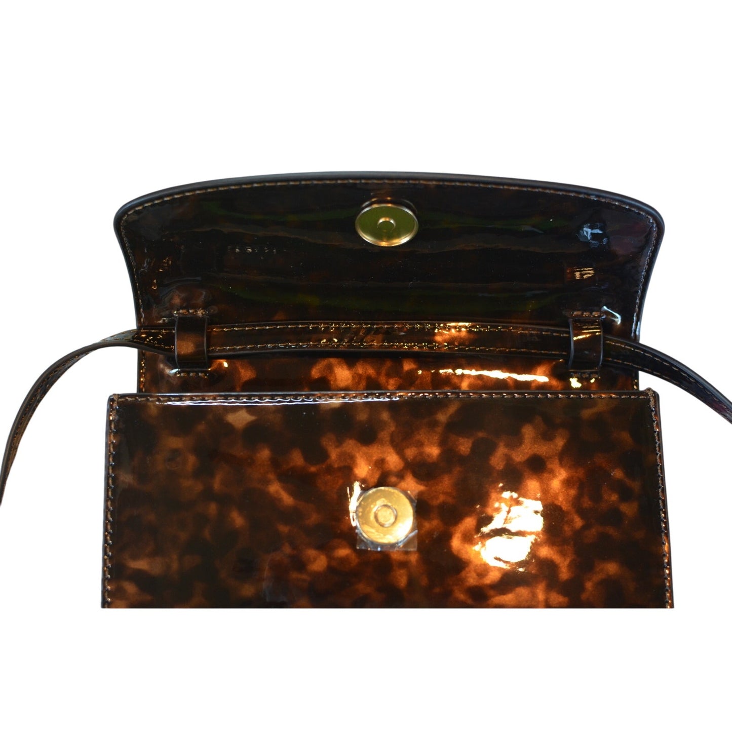 Sam Edelman "Loraine" Small Box Crossbody in Brown Black Tortoise Print