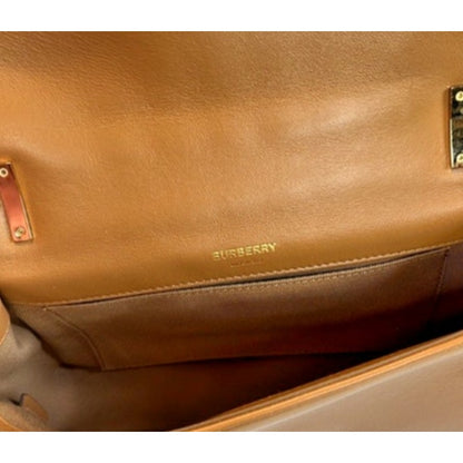Burberry Lola Quilted Leather Crossbody Bag In Marple Brown